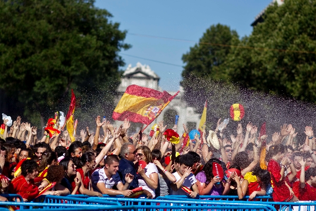 Fotboll, Mästare, EM, Fest, Juan Carlos, La Roja, Madrid, Spanien