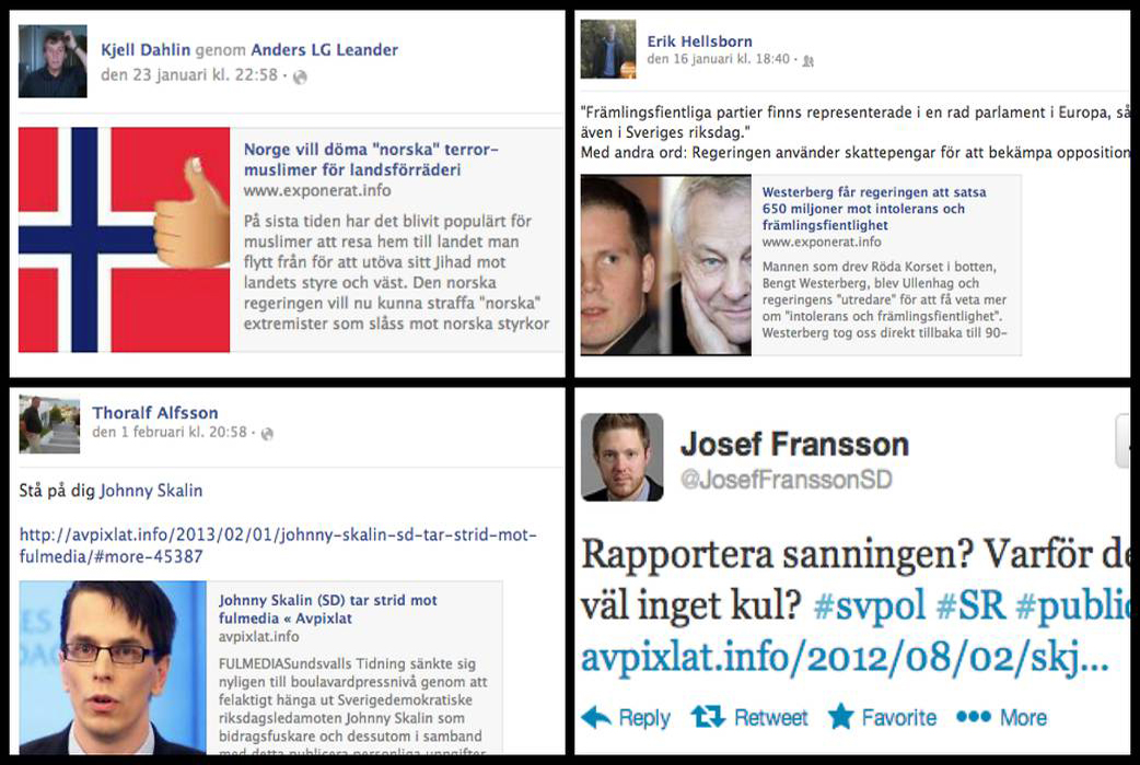  Exponerat,  Realisten,  Thord Brynielsson, Erik Hellsborn, Sverigedemokraterna,  Sweden Confidential, Jimmie Åkesson, Kjell Dahlin,  Fria Tider,  Stefan Falktorp