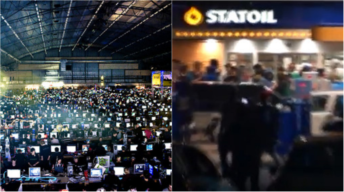 Dreamhack, Jonkoping, Stormning, Polisen, Bensinmack, Ungdomar