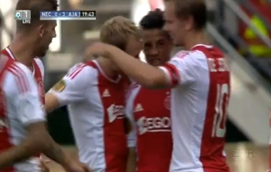 Ajax, Drömmål, NEC Njimegen, Tobias Sana