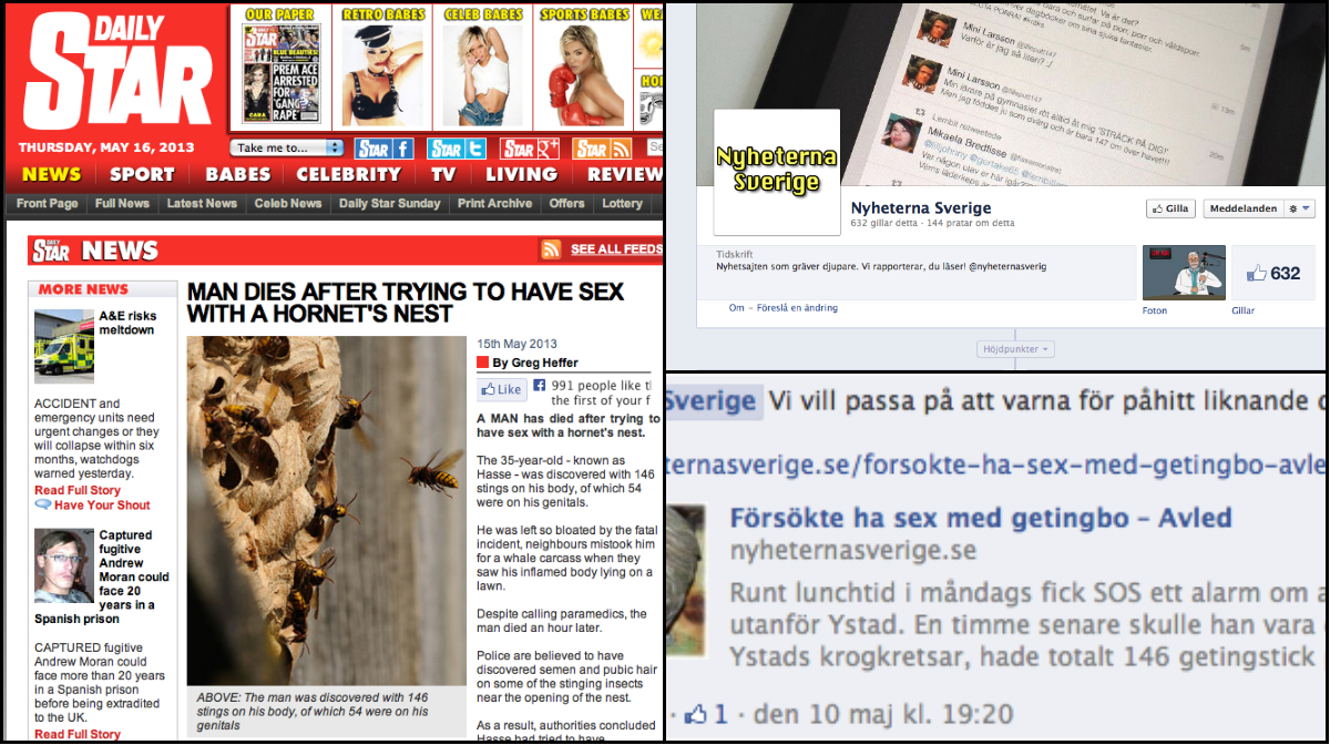 Man, Skämtsajt, Dödsfall, Nyheterna Sverige, sex, Bikupa