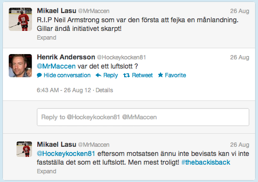 månlandningen, Konspiration, Neil Armstrong