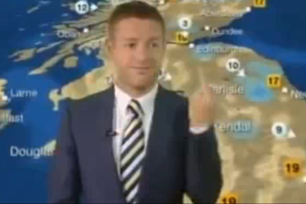bbc, Tomasz Schafernaker, Finger, Simon McCoy, Meterolog
