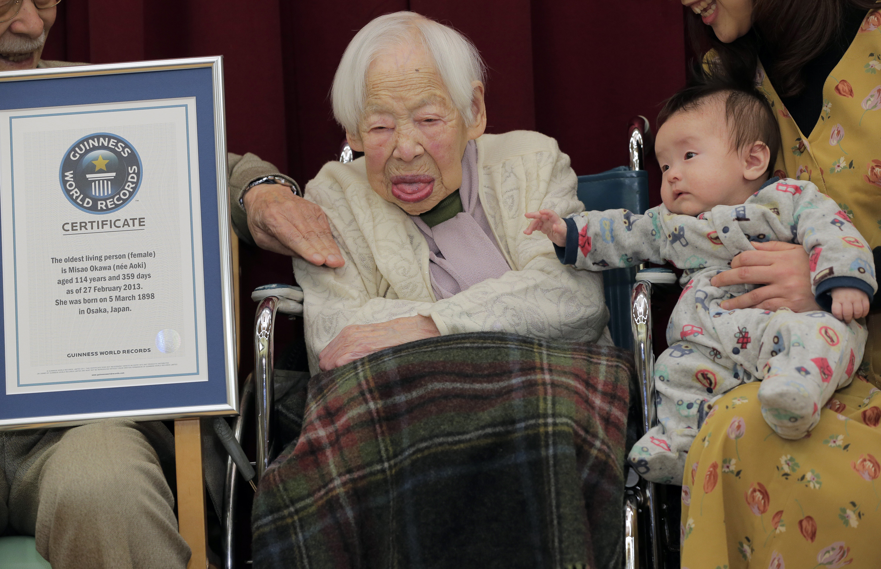 Kvinna, Världens, .old, äldsta, Guinness World Records, Japan