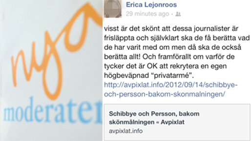 Lösenord, Häck, Moderaterna, Avpixlat, Martin Schibbye, Johan Persson, Erica Lejonroos