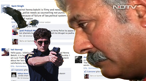 Indien, Yttrandefrihet, Polis, Facebook