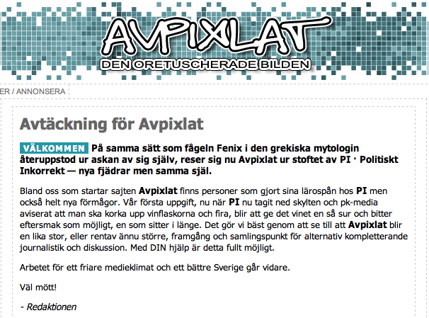 Kent Ekeroth, Avpixlat, ekeroth