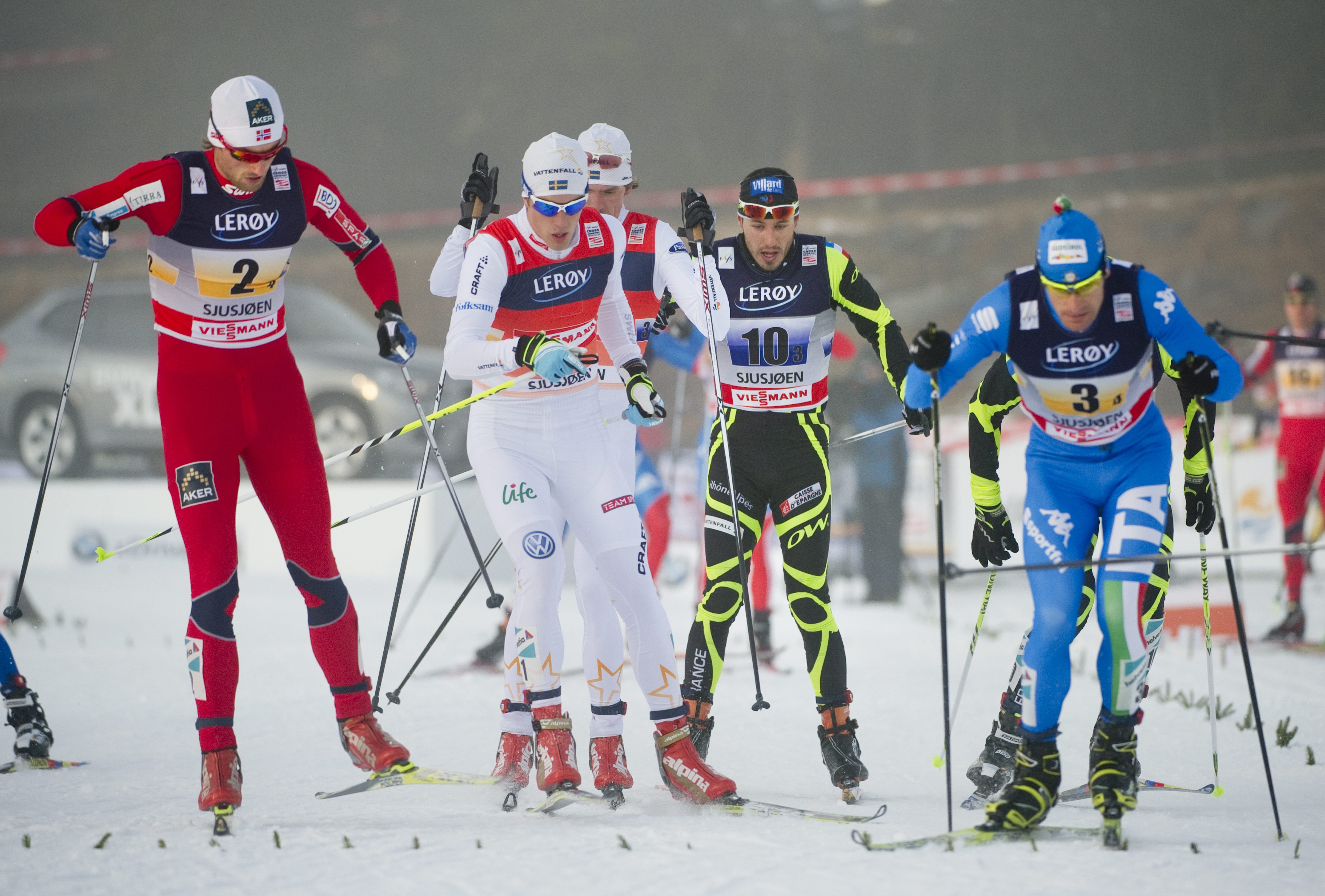 Marcus Hellner, Charlotte Kalla, Anna Haag, Johan Olsson, Petter Northug, skidor