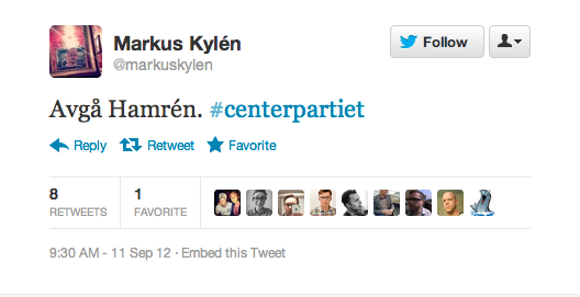 Annie Lööf, Twitter, Centerpartiet