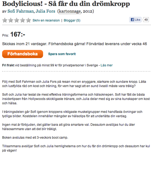  Bodylicious - så får du din drömkropp,  Smalhets, Vikt,  Sofis Mode, Bok, Sofi Fahrman, Kritik