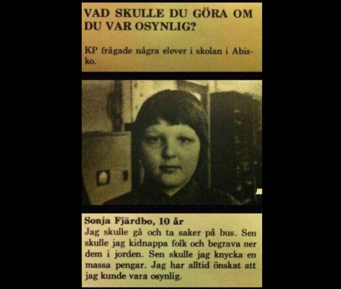 Sonja Fjärdbo, Osynlig, Facebook, KP