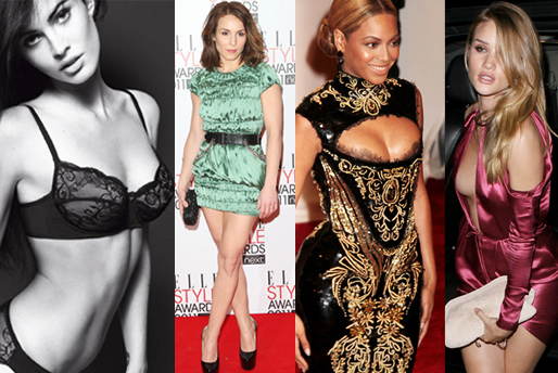 Adriana Lima, Megan Fox, Kate Moss, Jessica Biel