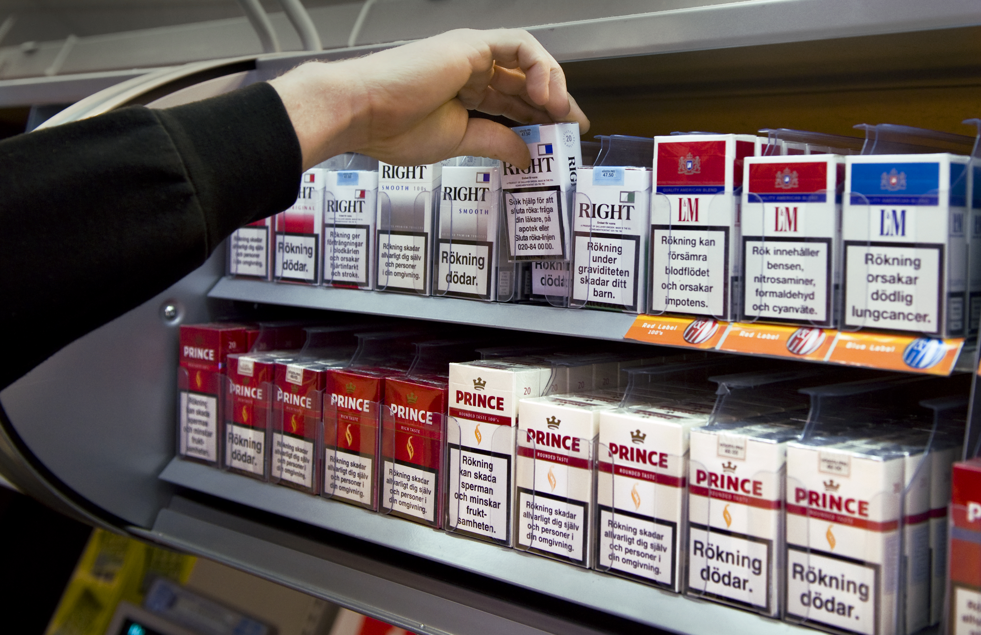 Cigaretter, rokning, EU