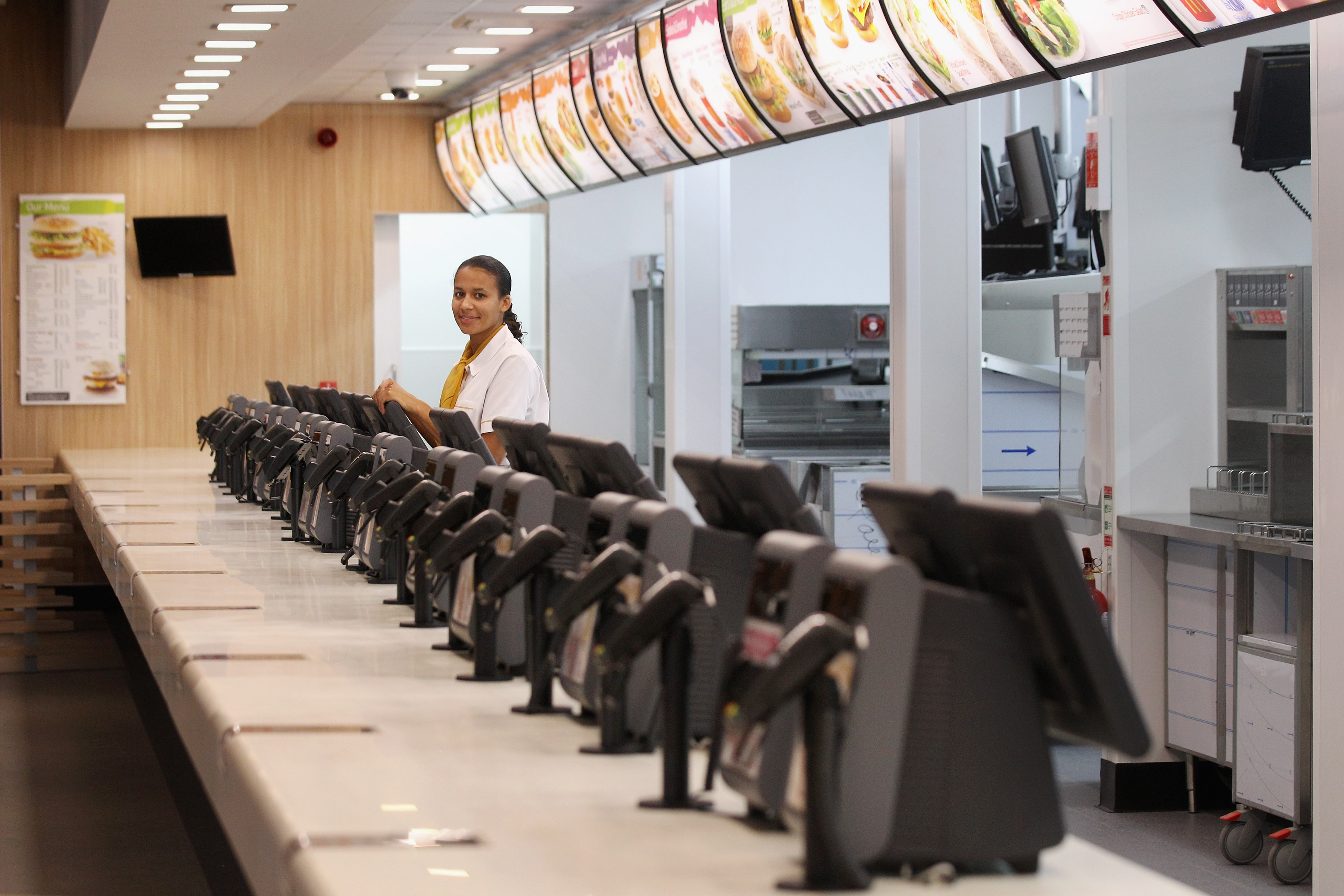 Hamburgare, bildextra, Restaurang, McDonalds, OS, London