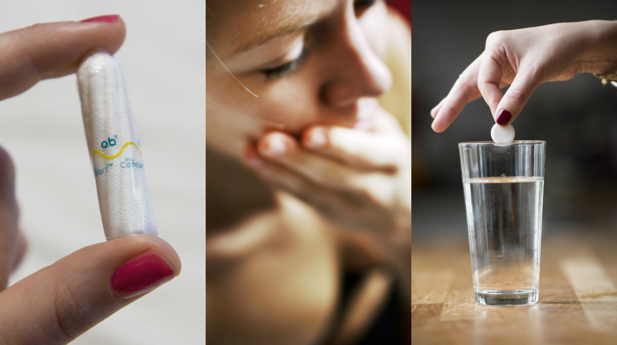 Tampong, Pengar,  bindor, Dyrt, Mens, Choklad, sjukt, Alvedon