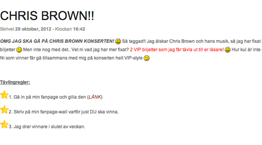Smygreklam, Alexandra Nilsson, Smygreklam i bloggar, Kissie