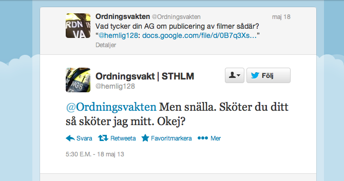 Polis, Twitter, Stockholms central, Ordningsvakt, tunnelbana, Film, Ingripande