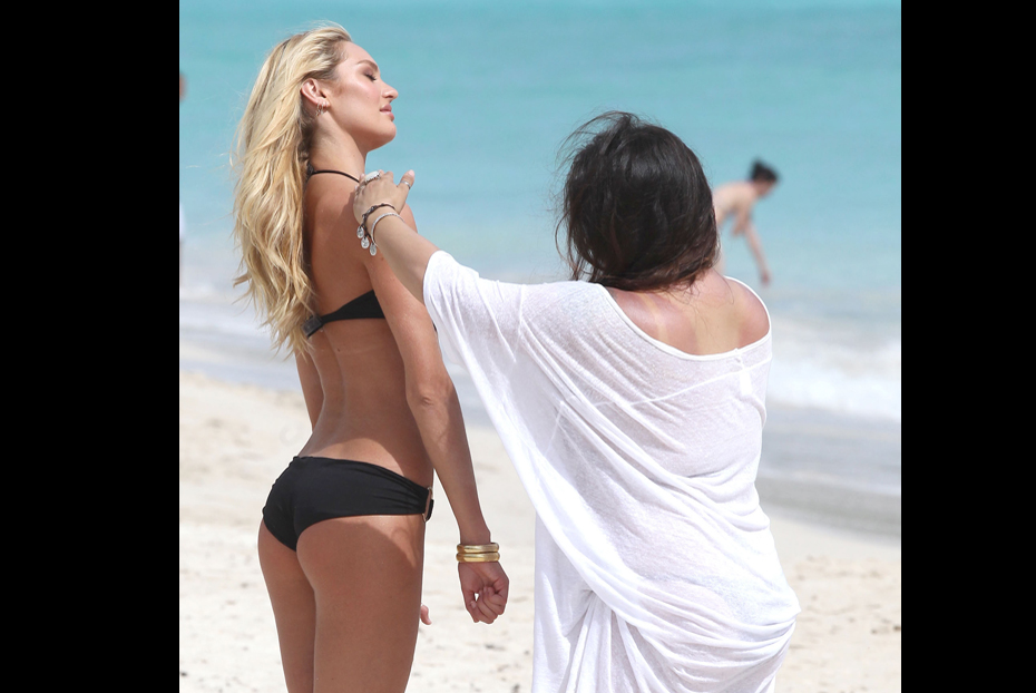kändis, Strand, Stjärna, Hollywood, Candice, Plåtning, Modell, Victorias Secret