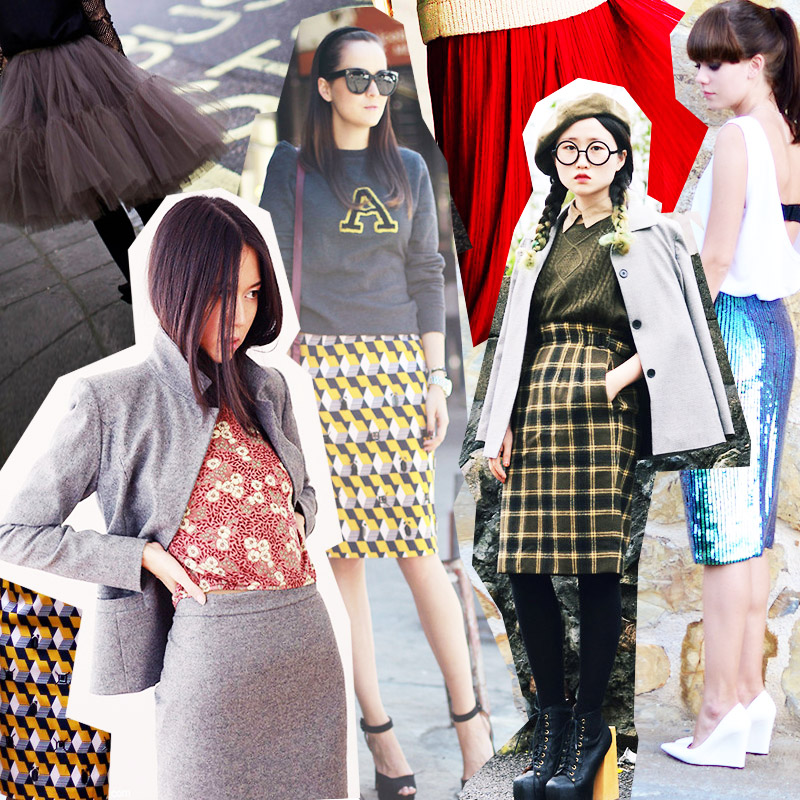 Kjolar,  höstmode, Lookbook