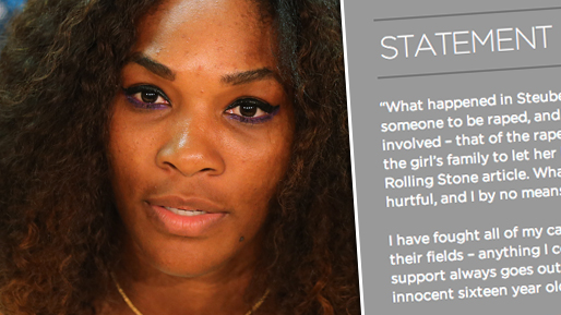 Serena Williams, Tennisstjärna, Valdtakt, Rolling Stone Magazine, Steubenville