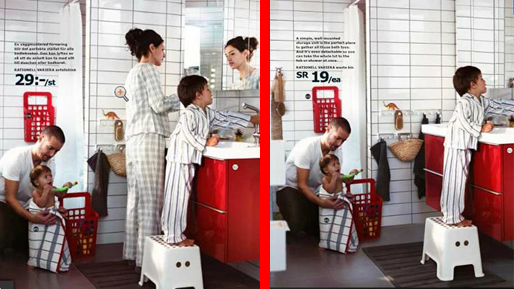 Saudiarabien, Ikea, Kvinnor, Retuschering