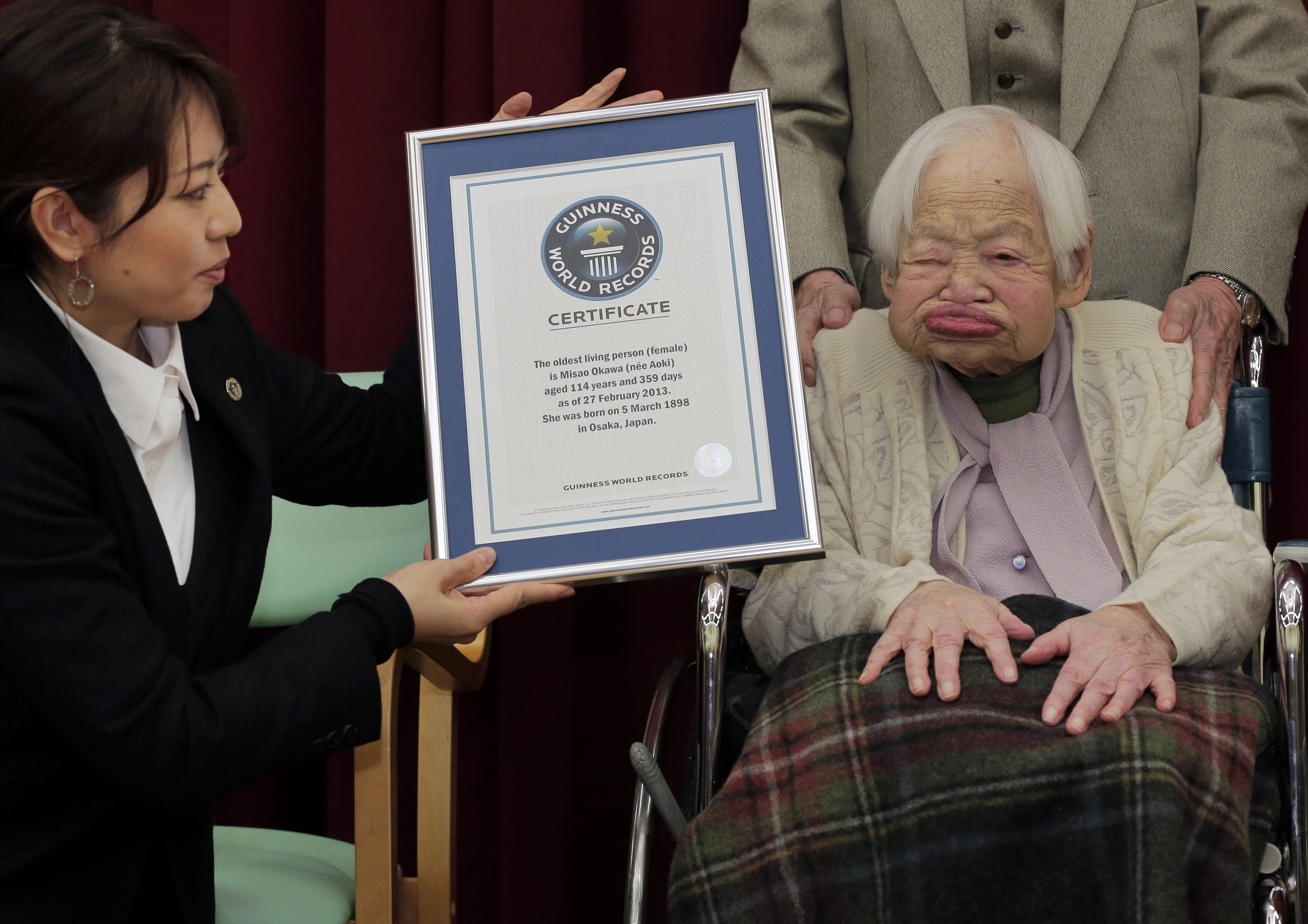 Kvinna, Guinness World Records, äldsta, .old, Världens, Japan