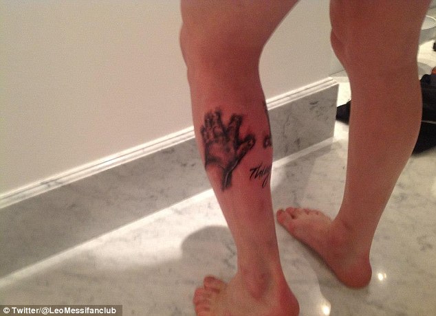 Thiago, Hyllning, Sonen, Tatuering, Lionel Messi