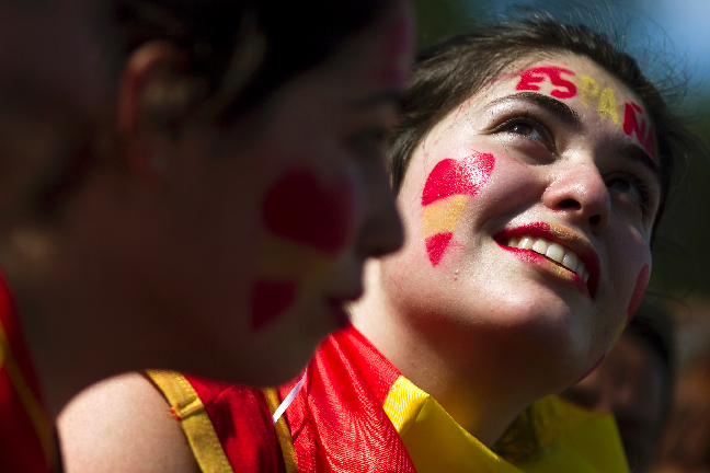 La Roja, Spanien, Fest, EM, Madrid, Fotboll, Mästare, Juan Carlos