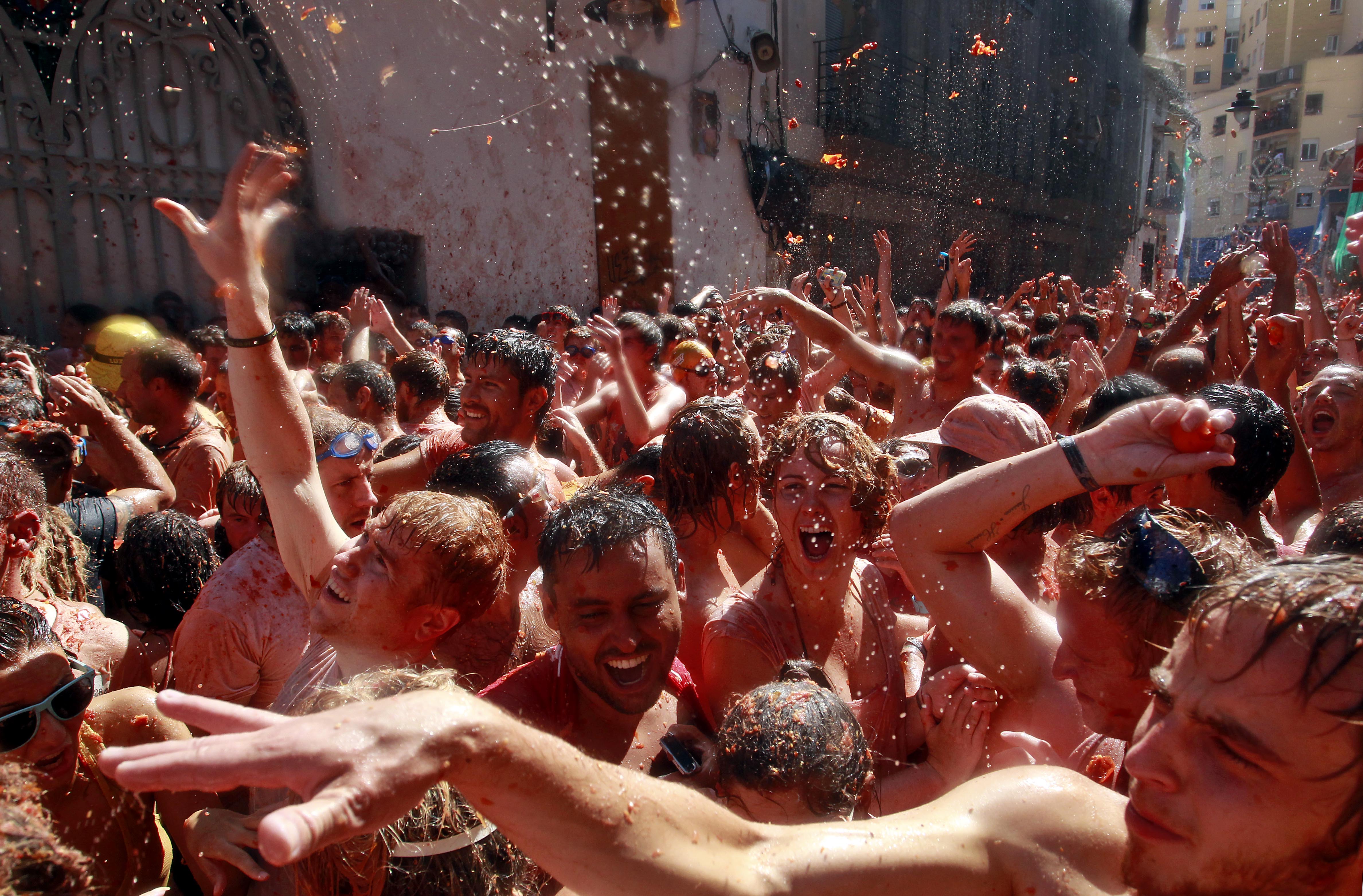  Tomatkrig, Spanien, Tomatina