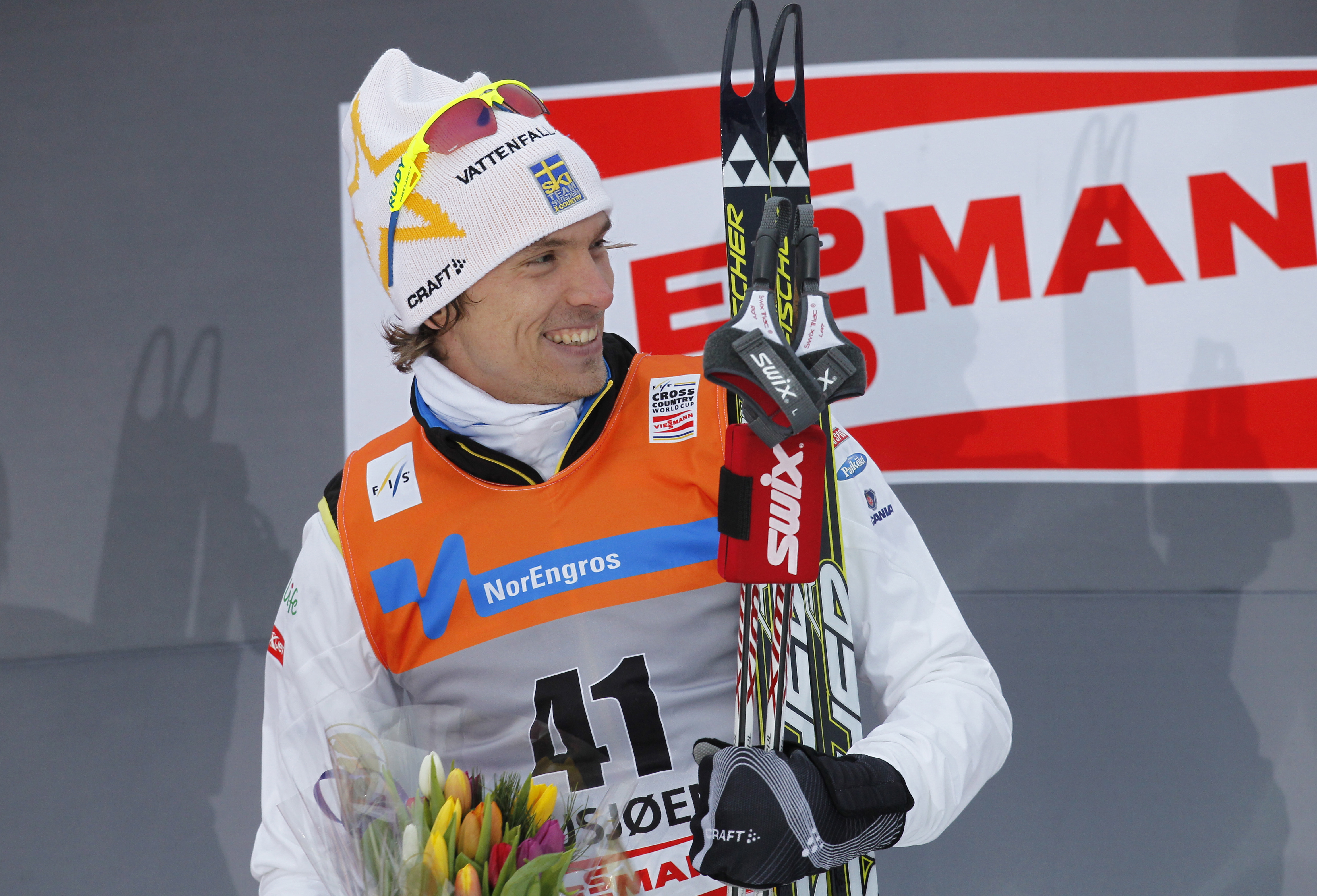 Anna Haag, Petter Northug, Johan Olsson, Charlotte Kalla, Marcus Hellner, skidor