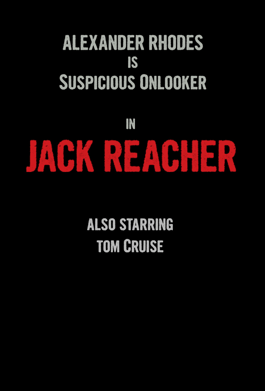 misstänksam åskådare, alexander rhodes, Tom Cruise, jack reacher