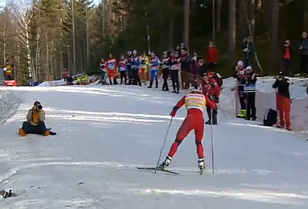 Vinterkanalen, Charlotte Kalla, skidor