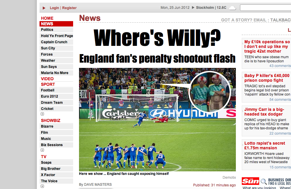 Fans, Kiev, EM, Italien, EM i korthet, Psykning, England, Kvartsfinal, Fotboll, Straffläggning