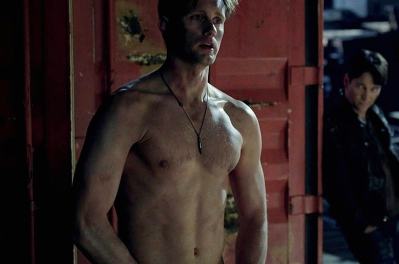 Hollywood, Alexander Skarsgård, Stjärna, bilder, Inspelning, naken, True Blood, Vampyr, Film