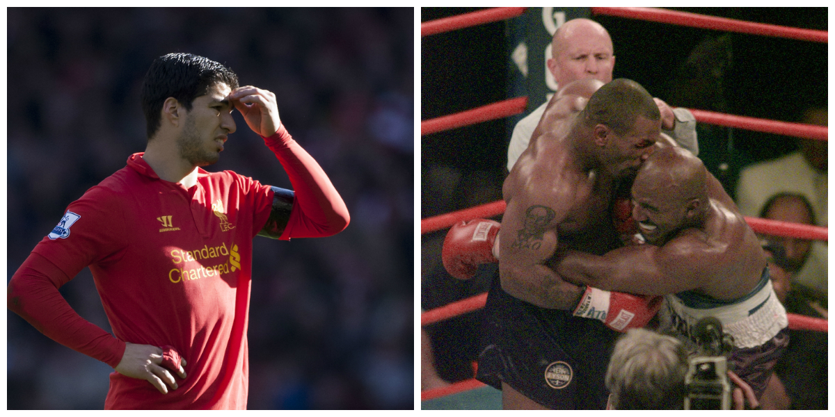 Branislav Ivanovic, Luis Suarez, Mike tyson, Evander Holyfield, Liverpool