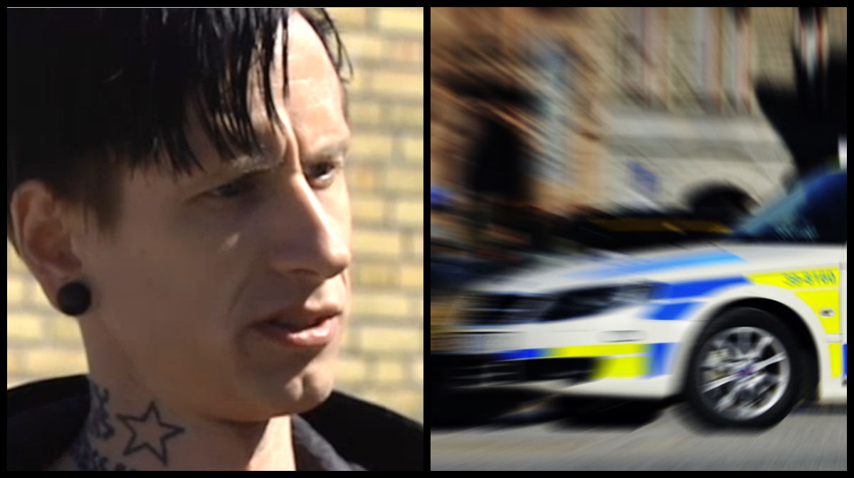 Polisbil, Flyktingförläggning, Goteborg,  Stefan Berg, Bil, Polis
