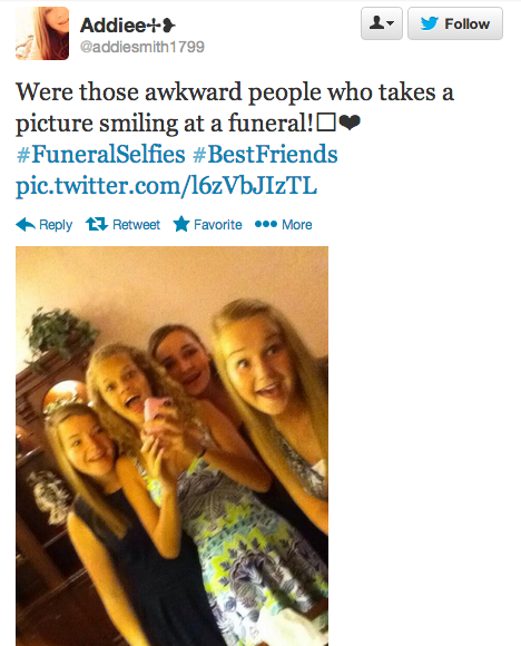 Bildpsecial, Selfie, Begravningsselfie, Begravning, Tumblr