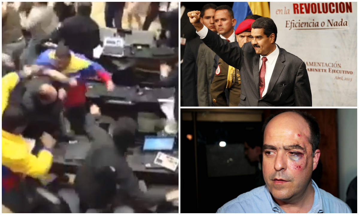 Politiker, Handgemäng, Brak, Slagsmål, Venezuela, Riksdag
