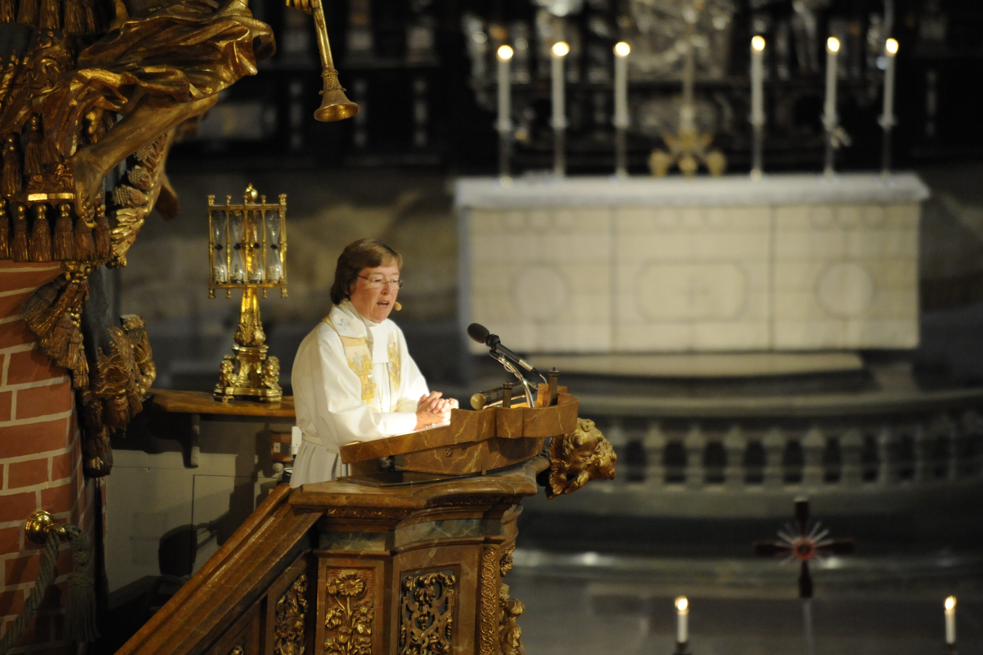 Biskop Eva Brunnes predikan under gudstjänst i Storkyrkan i Gamla stan inför riksmötets öppnande.