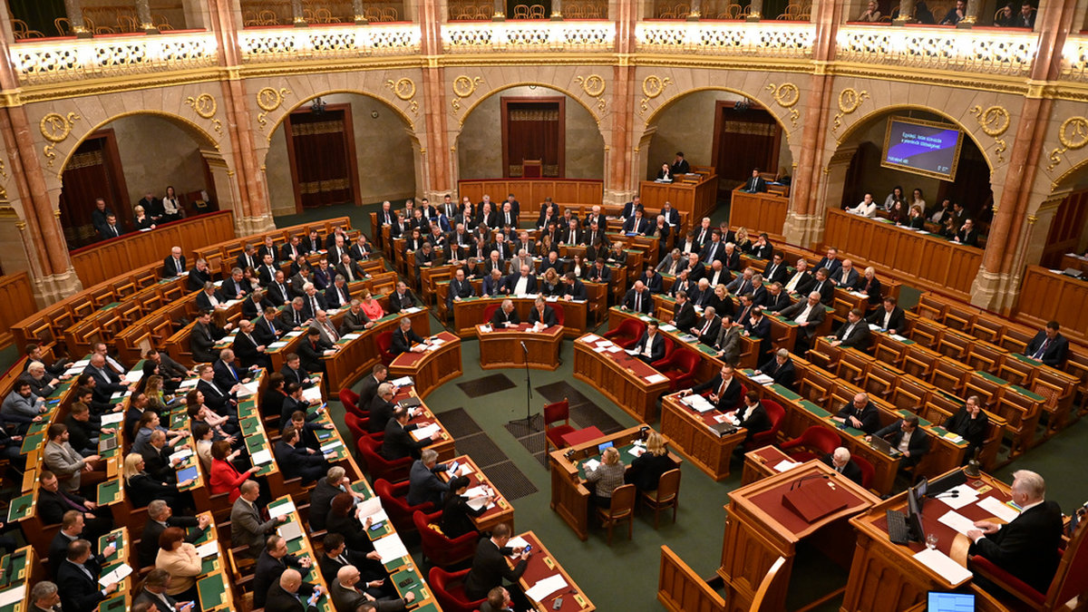 Det blir ingen omröstning om Sveriges Natoansökan i Ungerns parlament under måndagen. Arkivbild.