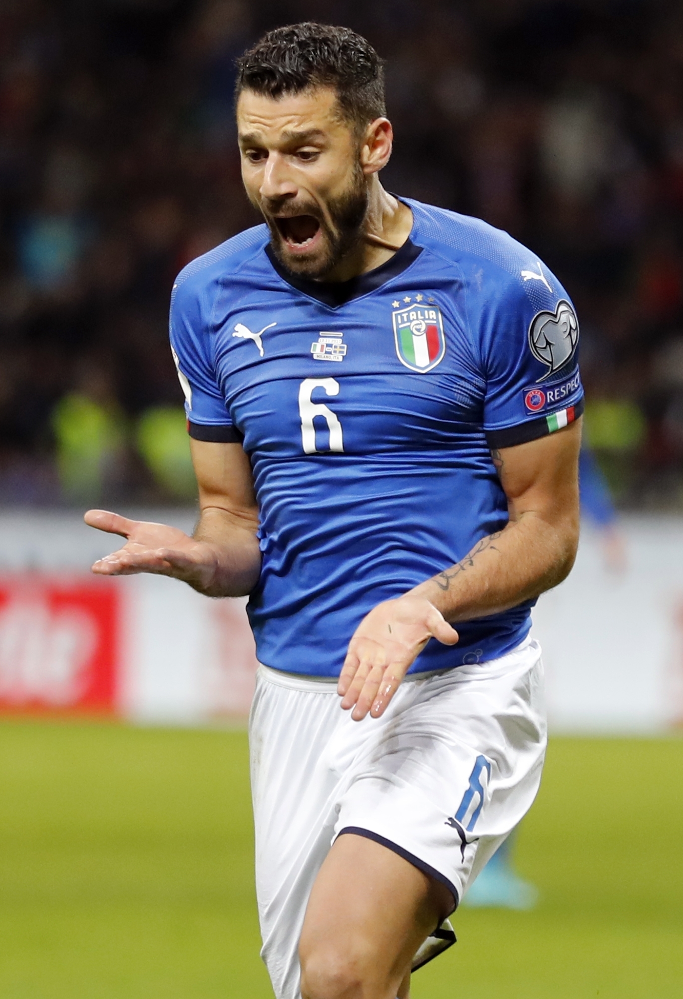 En frustrerad Antonio Candreva. En frustrerad Antonio Candreva.