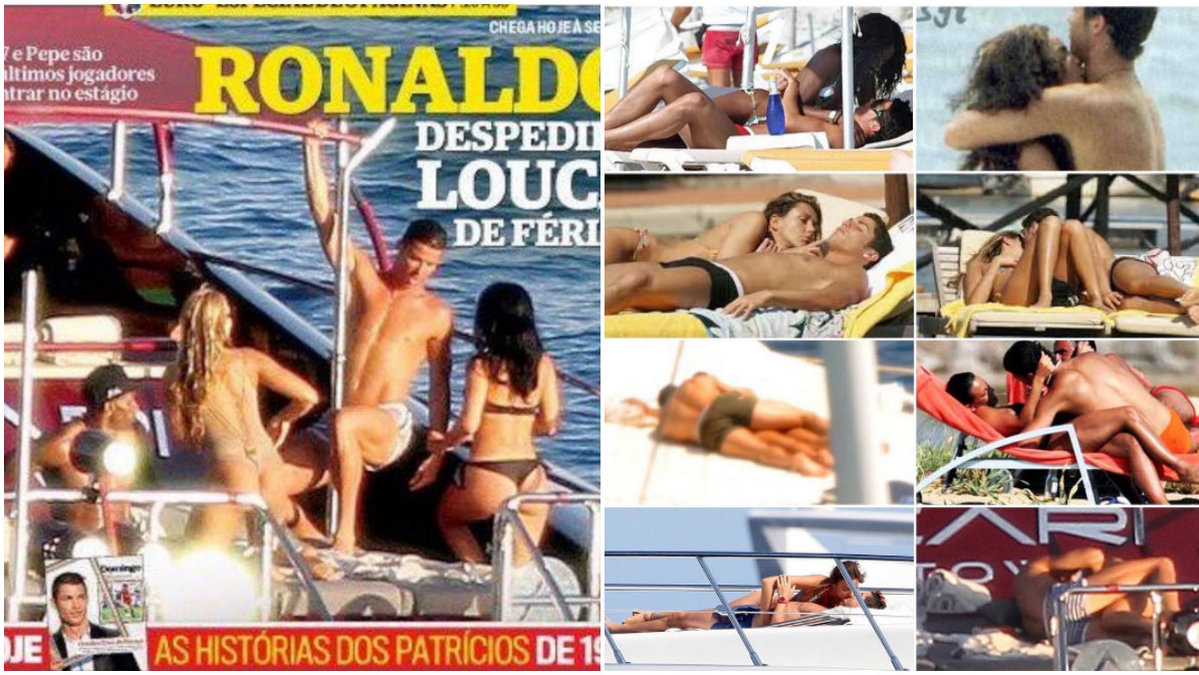 De här bilderna har startat ryktet om att Ronaldo kanske blivit lite kär nu? --&gt;