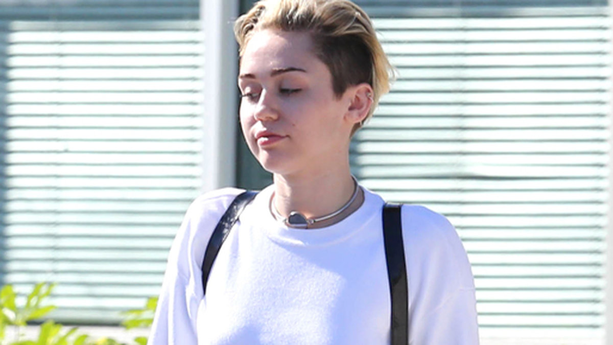 Miley Cyrus landade i Miami efter en minisemester med Kellan Lutz. 