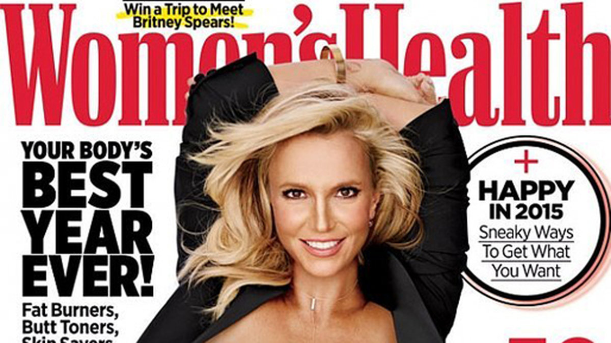 Britney Spears på omslaget till Womens Health. 