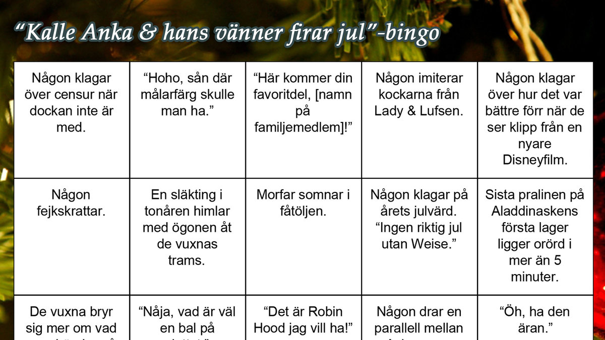 Kalle Anka-bingo!