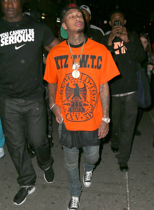 Tyga var på festen i sällskap med flickvännen Kylie Jenner. Tyga var på festen i sällskap med flickvännen Kylie Jenner.