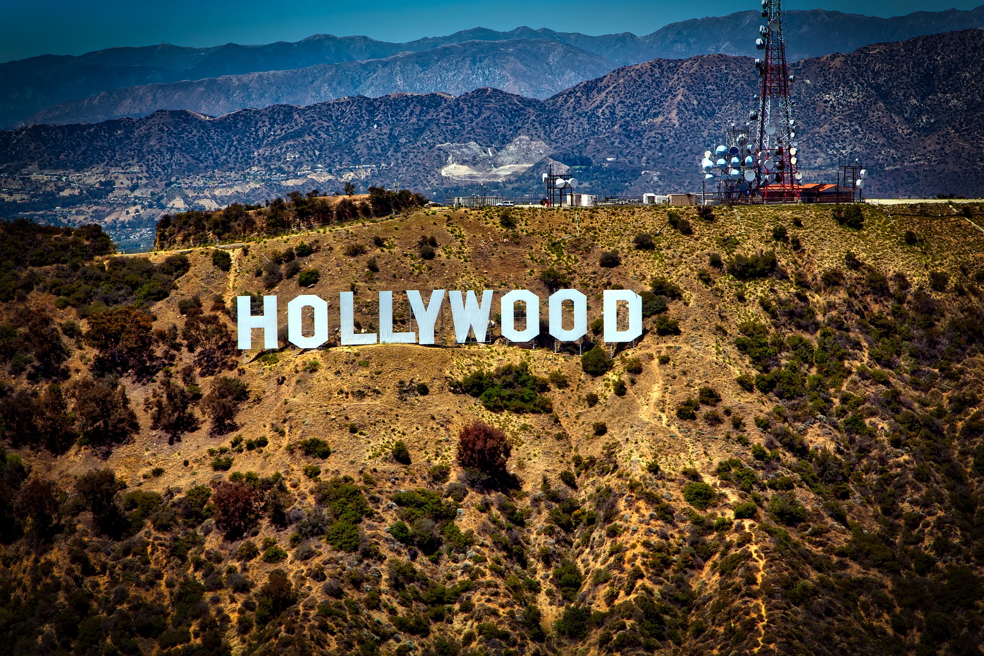 Hollywoodskylten. Hollywoodskylten.