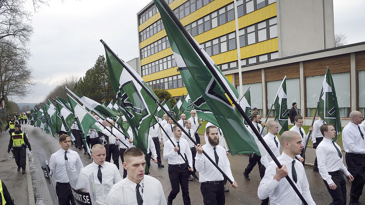 Demonstrationen i Borlänge 1 maj. 