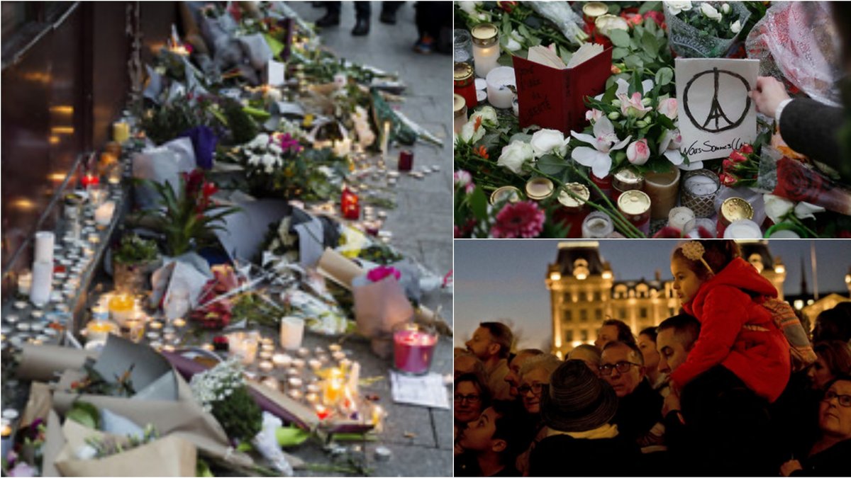 Hedrar offren i Paris