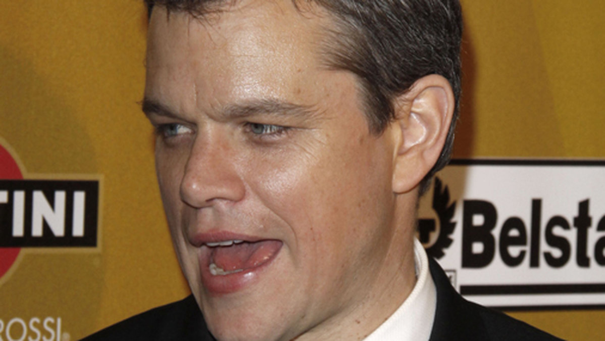 Eftersom Matt Damon var födelsedagsbarnet fick han lite extra smisk. 